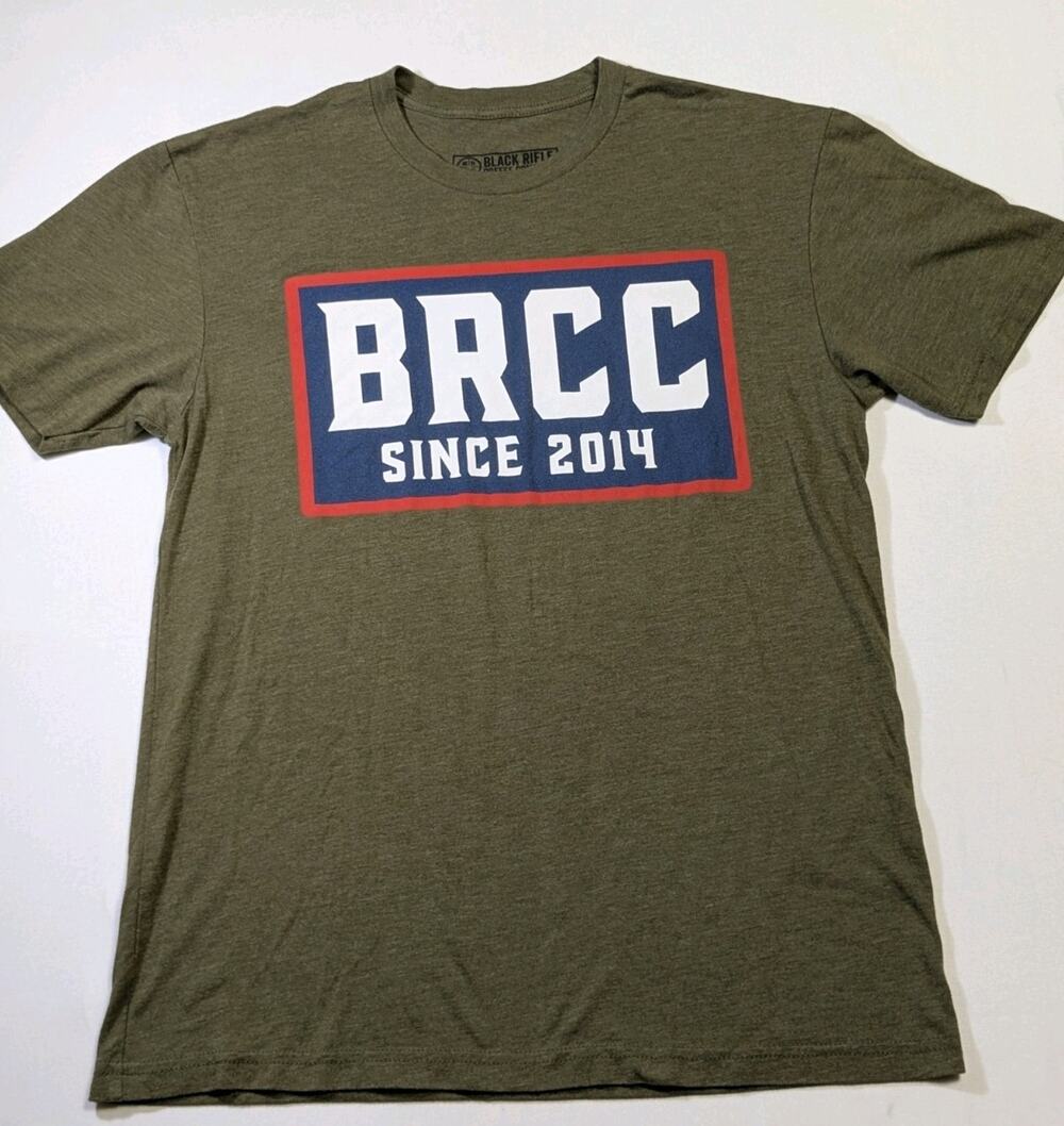Black Rifle Coffee Company crewneck T-Shirt Men's medium olive green Since 2014